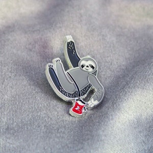 Send Sloth Enamel Pin: Rock Climbing & Bouldering Gift