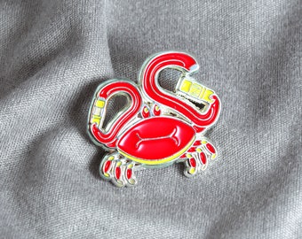 Red Crabiner Enamel Pin: Rock Climbing & Bouldering Gift