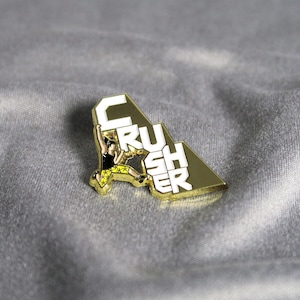 Crusher Enamel Pin – Unique Gift for Climbers – Rock Climbing Pin – Bouldering Pin