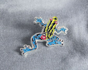 Sticky Frog Enamel Pin: Rock Climbing & Bouldering Gift