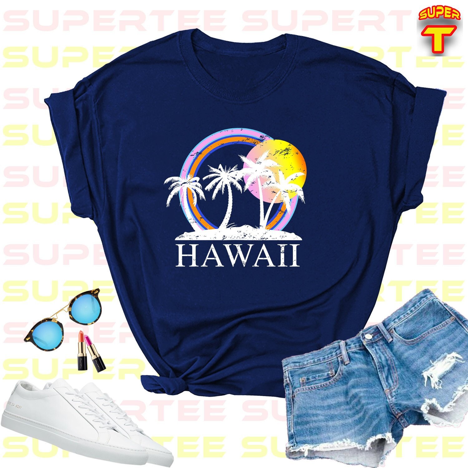 Image of Hawaii Vacation T Shirt Tumblr Designs Cool Custom Made Shirts Vegan
