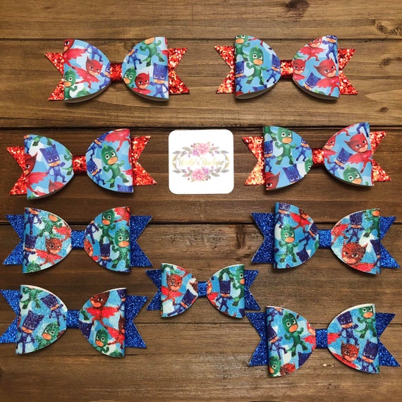 Toddler Hair Bows, Little Girl Bows PJ Masks Hair Bow