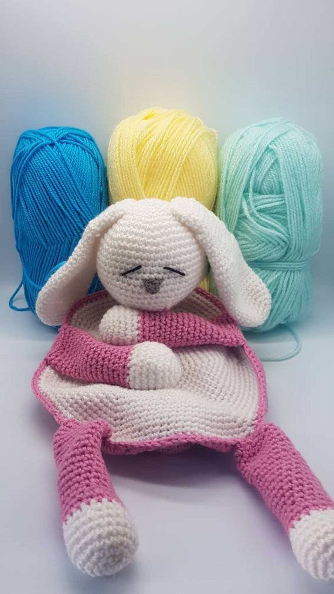 Crochet Bunny Baby comforter. Etsy