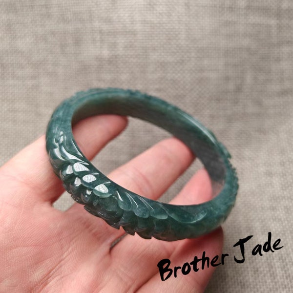55-61mm size - blue jade Guatemala - Free Shipping - AAA Natural jadeite bangle - Jade bangle - gemstone bracelets A goods-good 3g - N737
