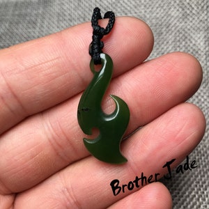 Russia Nephrite Jade - Natural Green Jade Pendant - Maori Inspired Pendant - Koru - Real Jade  - gift- 2.3g -N410