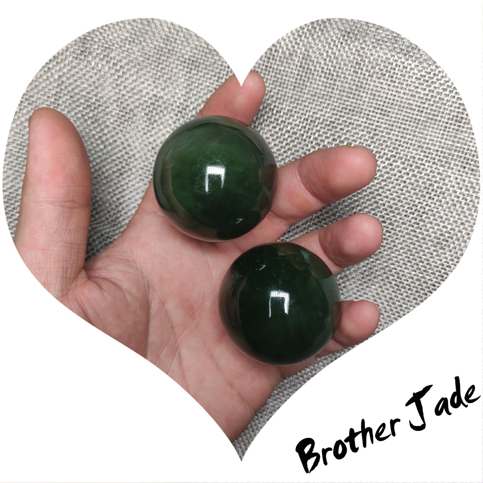 Nephrite Natural Green Jade Jade Ball Jade Stone Etsy UK