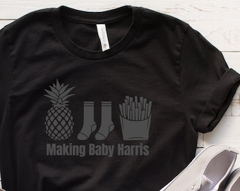 Personalized Lucky IVF Embryo Transfer Day Tshirt, Tone on Tone Custom Last Name Making Baby Shirt, Socks Fries Pineapple Trifecta IUI Shirt