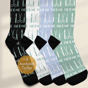 Surgeon Socks, Cut It Out Surgery Humor Unisex Socks, Gift For Surgeon, Excision Specialist, New Surgeon Gift, Surgery Department Matching
