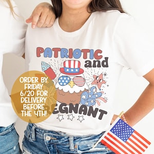 Patriotyczna i ciążowa koszulka, 4 lipca koszulka ciążowa, 4 lipca koszulka baby shower, prezent dla przyszłej mamy, amerykańska mama