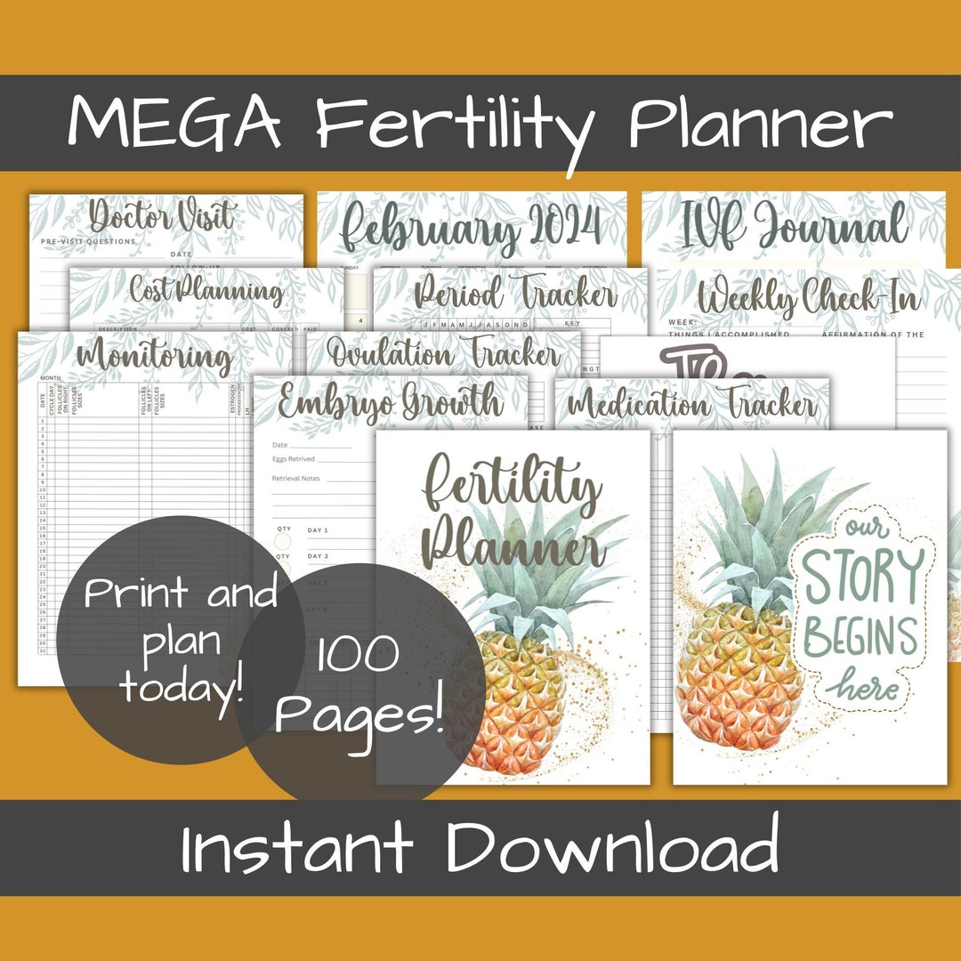 Mega Printable IVF Planner, Infertility Planner Instant Download ...