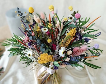 Wonderland Dried Flower Bouquet / Boho Bridal Bouquet / Boho Wedding Bouquet / Boho Dried Bouquet