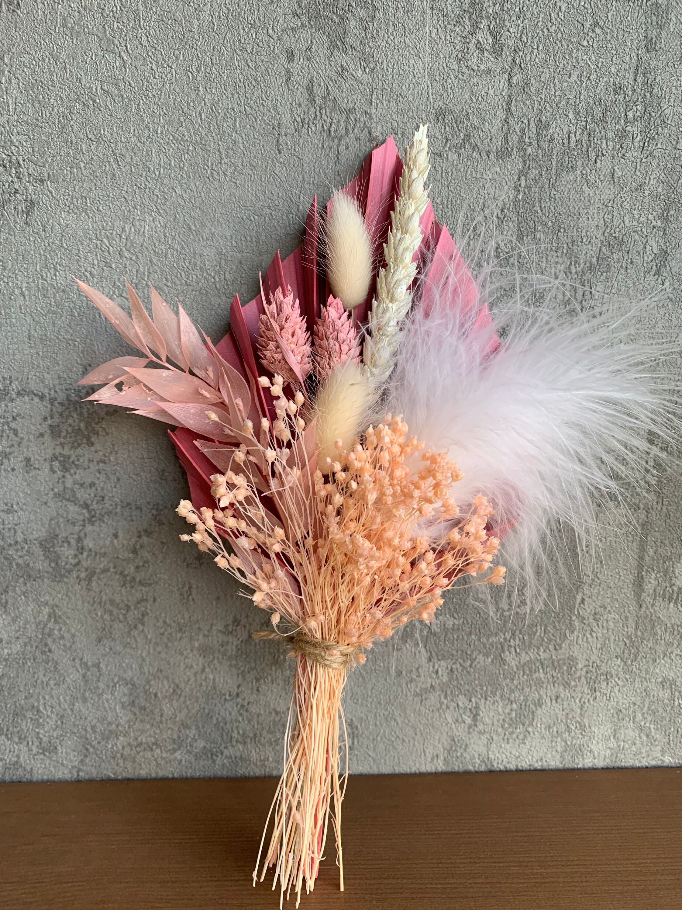 Mini Boutonnières de Fleurs Séchées Roses