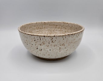 Speckled White Handmade Bowl