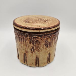 Shino Ceramic Jar / Lidded Stoneware Storage / Coffee Tea Sugar Kitchen Container