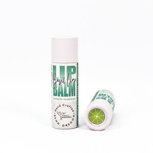 Organic Lip Balm | Basil Lime Lip Balm | Organic Lime Lip Balm | Refreshing Lip Balm | Handmade Lip Balm