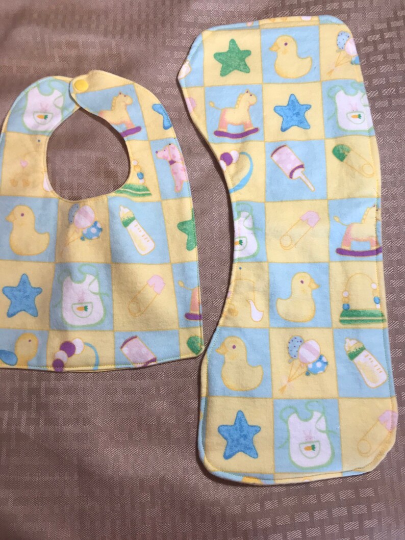 Burp Cloth and Bib Set / Baby Items Etsy