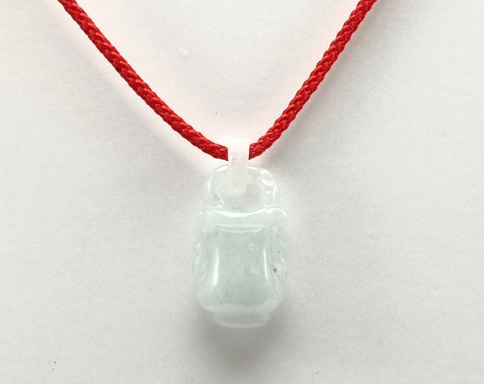 Natural Burma Jade Vase Pendant Necklace Carved Vase Jade Etsy