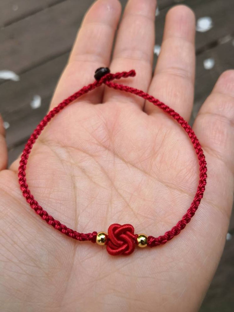 Red String Bracelet Love Knot Bracelet Red String of Fate Etsy