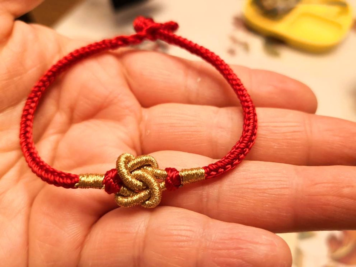 Red String Bracelet Love Knot Couples Bracelet Red String Etsy