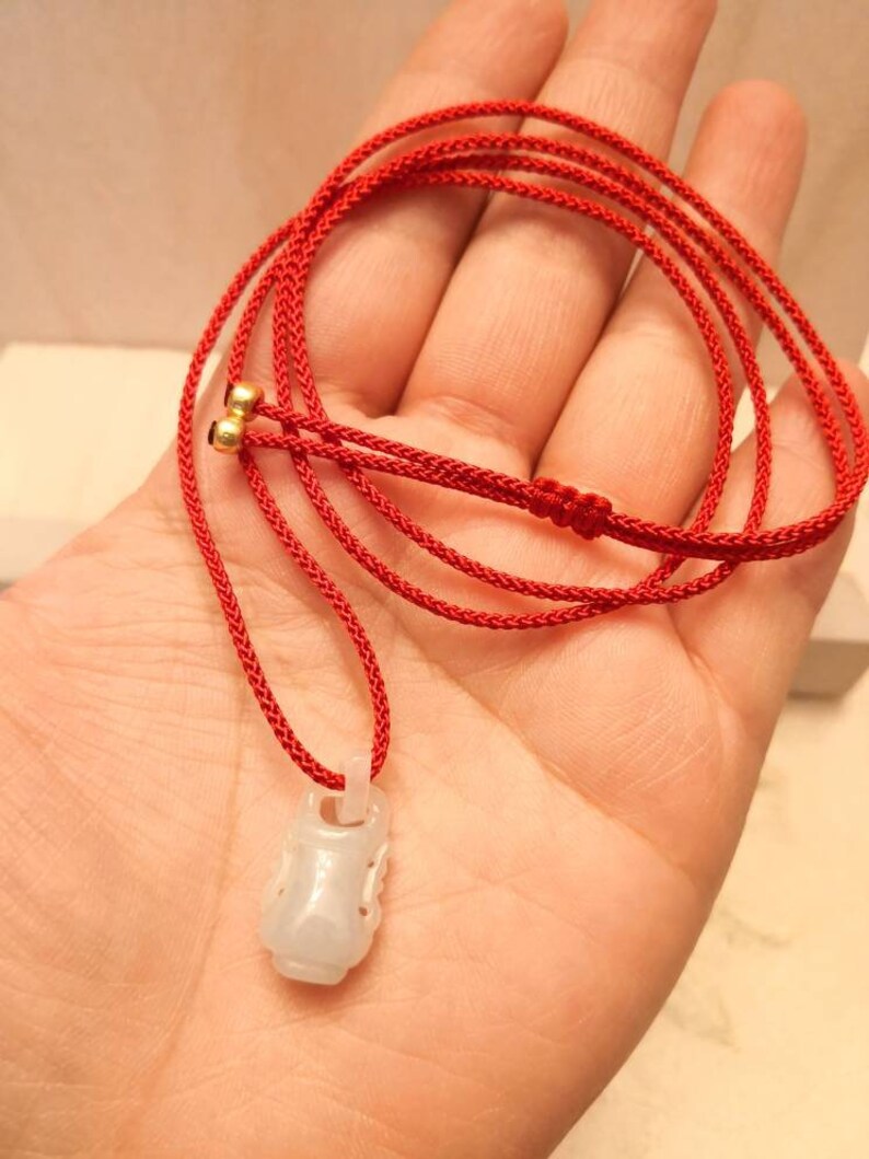 Natural Burma Jade Vase Pendant Necklace Carved Vase Jade Etsy