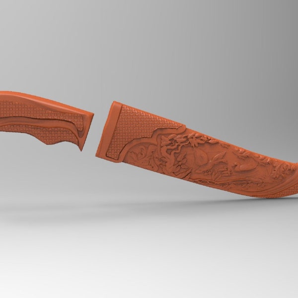 Knife Handle Stl File Etsy