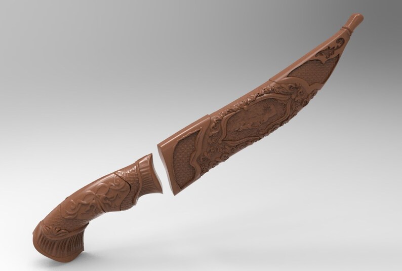 3D STL Knife Handle 6 Model for CNC Router Engraver Carving Machine