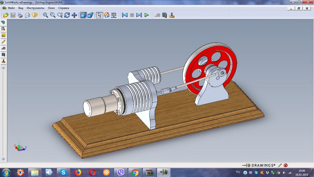 Drawings High Temperature Stirling Engine, Gamma Type, Assembly ...