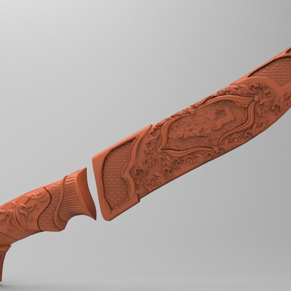 Knife Handle Stl File Etsy