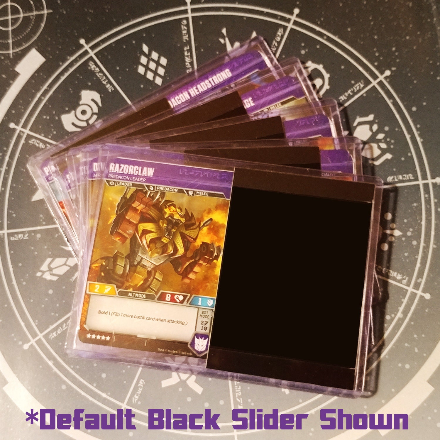 transformers tcg card sleeves Custom Transformers TCG Sliding Combiner Toploader Sleeve Protectors for  Combiners and Triple-changers