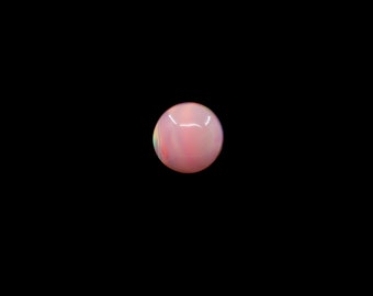 Aurora Opal Pink Round Cabochon, Lab Created Opal Gemstone, Chatoyant, Opal Pendant Stone, Necklace Options, 14mm x 14mm x 6mm, 5 Carats