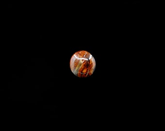 Pietersite Round Cabochon, Golden Flame Pietersite, AAA Grade Namibian Material, Pietersite Ringstone, 12mm x 12mm x 4mm, 5 Carats