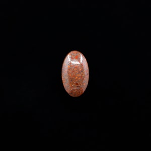 Red Dinosaur Bone Cabochon: Gembone Pendant Stone (22mm x 13mm)