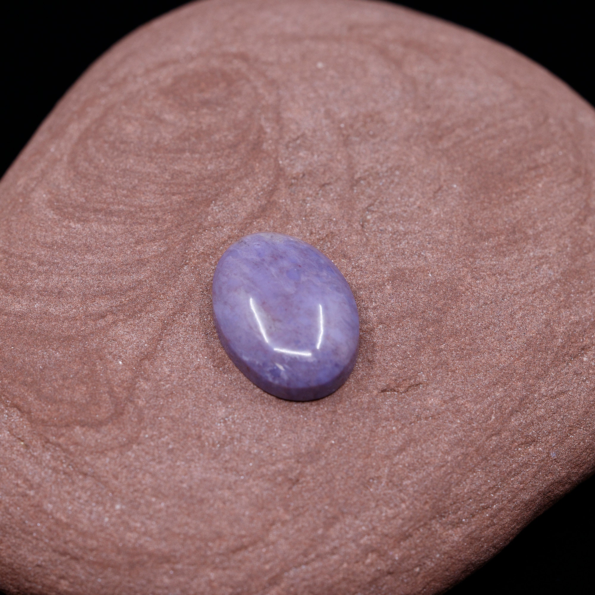 Turkish Jade Oval Cabochon, Lilac & Purple Pendant Stone
