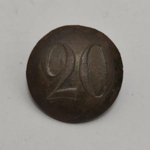 Imperial Russian Army Button No. 20 Antique Tsarist Military Uniform Button Brass Collectible