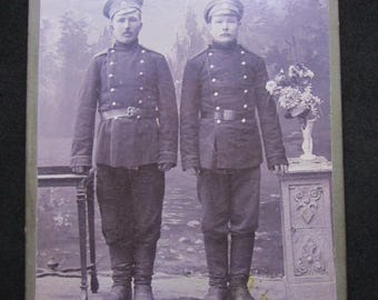 Foto antica di soldati imperiali russi della prima guerra mondiale Ritratto in studio della milizia Opolchenie di Smolensk, 1914-1916 circa