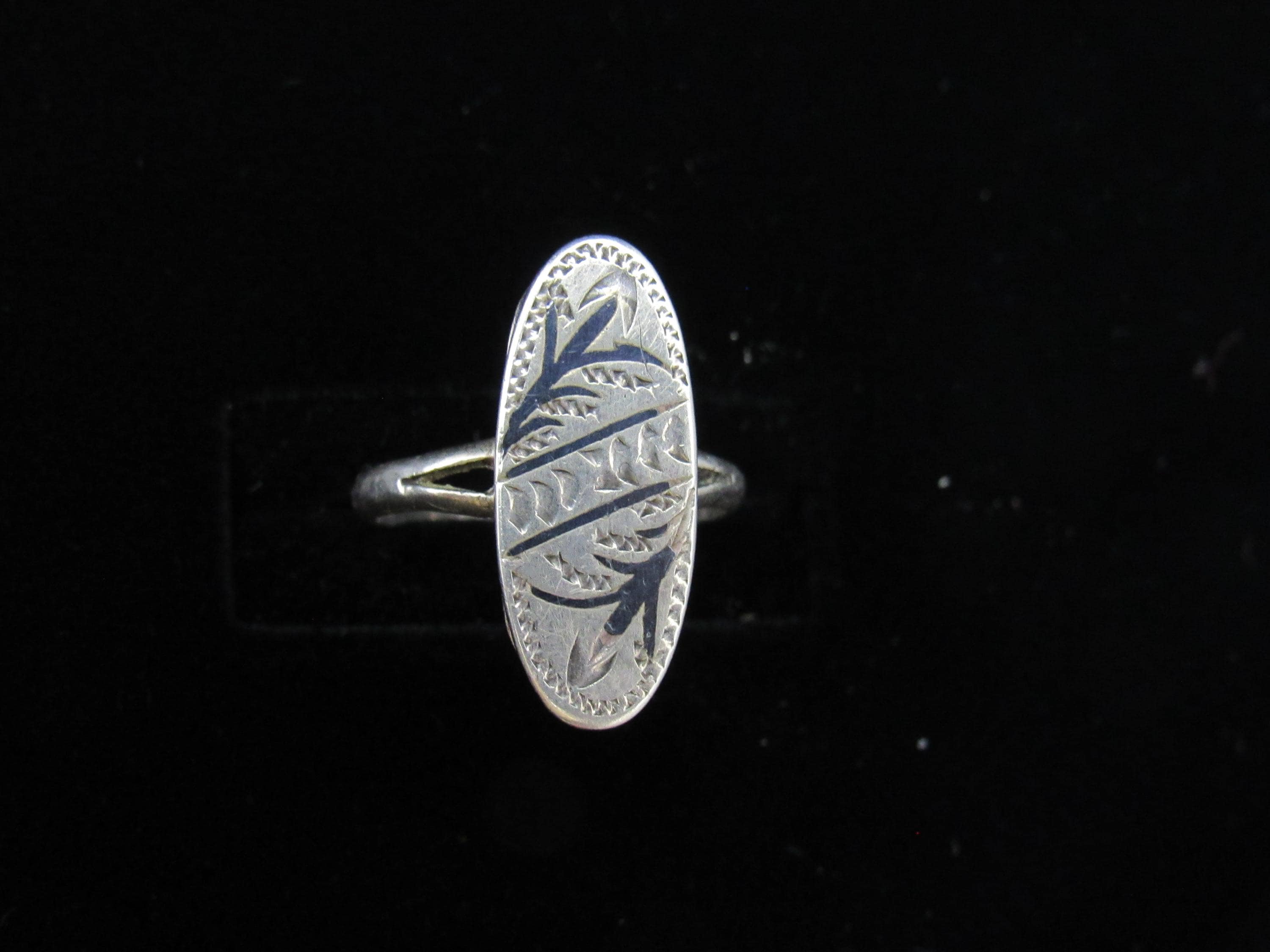 Anillo vintage de plata de ley 916 Kubachi, URSS