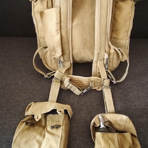Originele Sovjet RD-54 Airborne rugzakset, gedateerd juli 1989, vintage USSR militaire parachutistenuitrusting