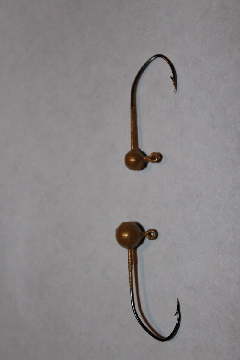 25 Ct Painted No Collar Round Head Jigs w/ 2 Black Sickle Etsy
