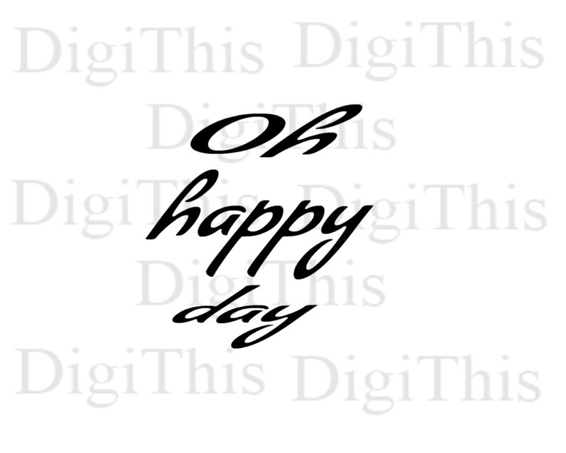 Oh Happy Day, Sublimation Printable, Digital Download Etsy