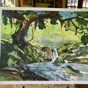 FOREST SANCTUM Art Print: Watercolor Poster