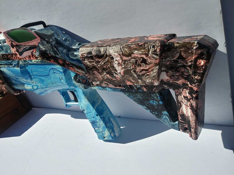 Hydro Dipped Swirl Painted Bossmerg 12 Burger Custom Skin Nerf | Etsy
