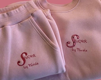 Embroidery sweatshirt, embroidery hoodie and sweatpants, custom sweatshirt embroidered, logo sweatshirt, embroidery monogram