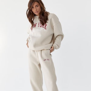 Custom logo sweat set, monogram sweatshirt, custom sweatshirt women, custom crewneck sweatshirt, custom sweatpants, initial sweatshirt