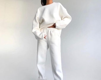 White Organic Cotton Sweat pants