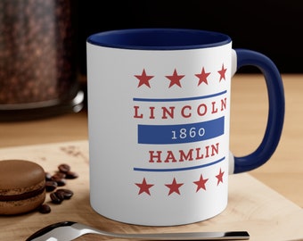 Lincoln Hamlin 1860 Campaign Mug| History Lovers | Fun History | History Teacher Gift | Political Novelty | Civil War Buff