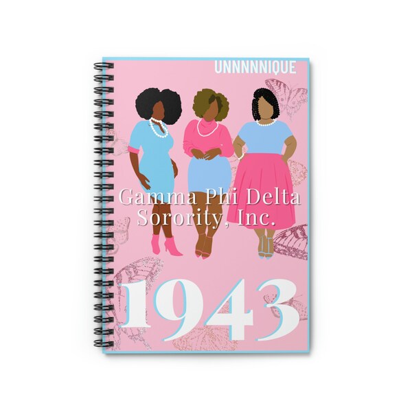 Gamma Phi Delta Inspired PINK LADIES Spiral Notebook - Ruled Line