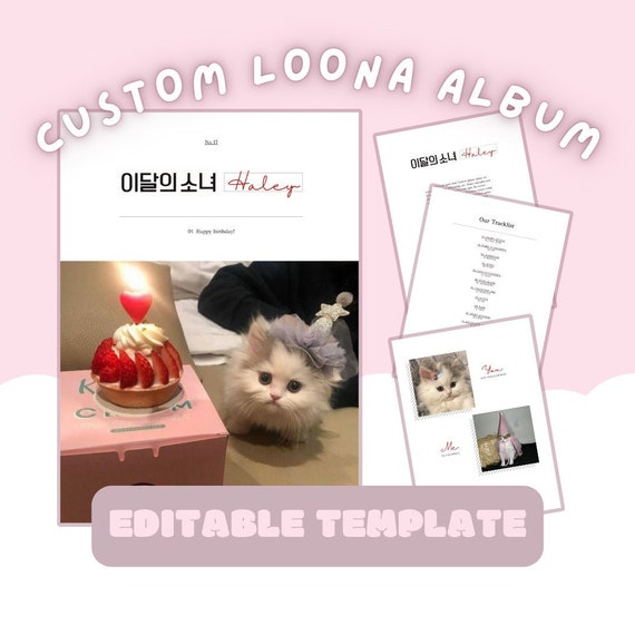 Loona Custom Album Editable Template Printable Canva Orbit Set 