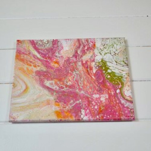 Smokin' Love 11x14 handmade original abstract shops acrylic pour painting on canvas fluid art