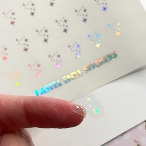 Sparkle Stickers, Holographic Sparkle Stickers Option, Star Stickers, Sparkly Stickers, Space Stickers, Planner Sticker, BuJo Stickers