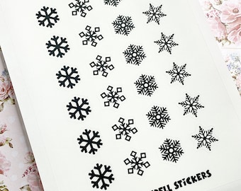 20mm Snowflake Stickers, Mini Snowflake Stickers, Winter Planner, Mini  Sticker Sheet, Holographic Snowflakes, Gold Snowflakes